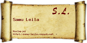 Samu Leila névjegykártya